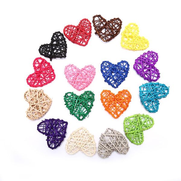 

home christmas decor rattan ball artificial straw love wedding decorative flower wreath diy curtain hanging accessories flowers & wreaths
