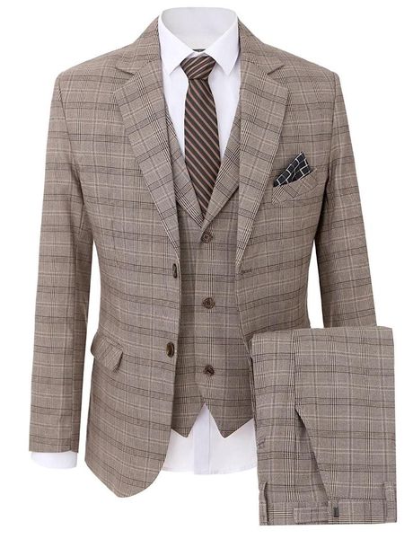 

men's suits & blazers ( jacket + vest pants ) 2021 fashion boutique plaid wedding dress suit three-piece male formal business casual, White;black
