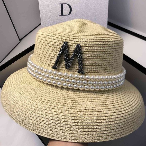 

summer new big brim straw hat, outdoor versatile, concave hepburn wind lamp cap, usa small fragrant pearl basin cap black friday e5x2, Black;white