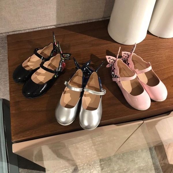 

flat shoes spring and summer children' heel butterfly ballet dance student single girl princess, Black;grey
