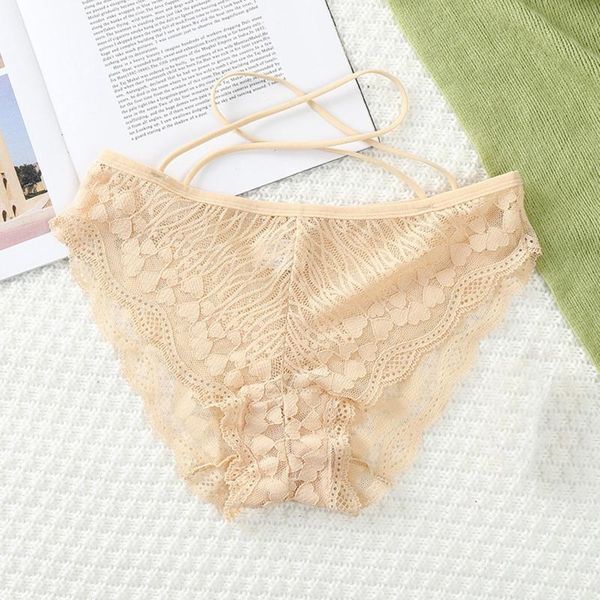 

women's panties lace panty weave for women floral briefs cross transparent female, Black;pink