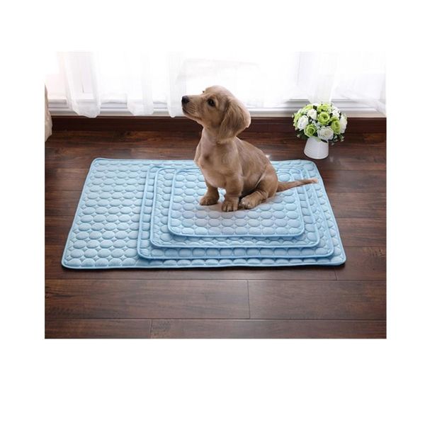 

summer cooling pet mats blanket ice silk comfortable portable selling mat cushion day keep cool beds kennels & pens