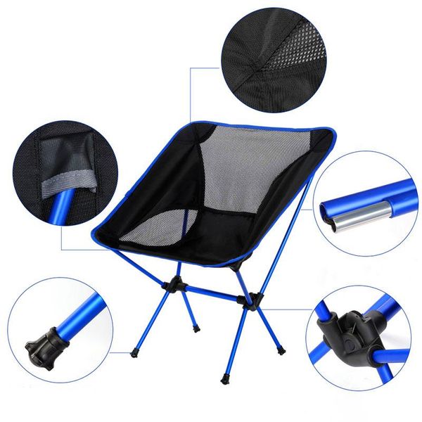 

fishing accessories outdoor portable folding chair maximum load of 150kgultralight travel camping picnic home seat moon