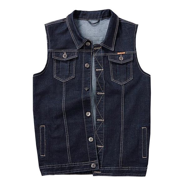 

men's vests plus size 8xl 7xl denim vest sleeveless cowboy jackets tank coat chubby men waistcoat gilet chalecos para hombre, Black;white