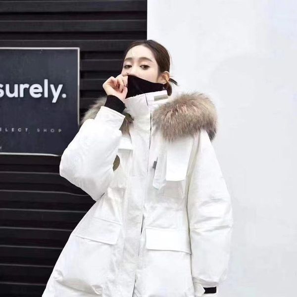 

south korea dongdamen new 90g white duck net red round standard to overcome down jacket, Black