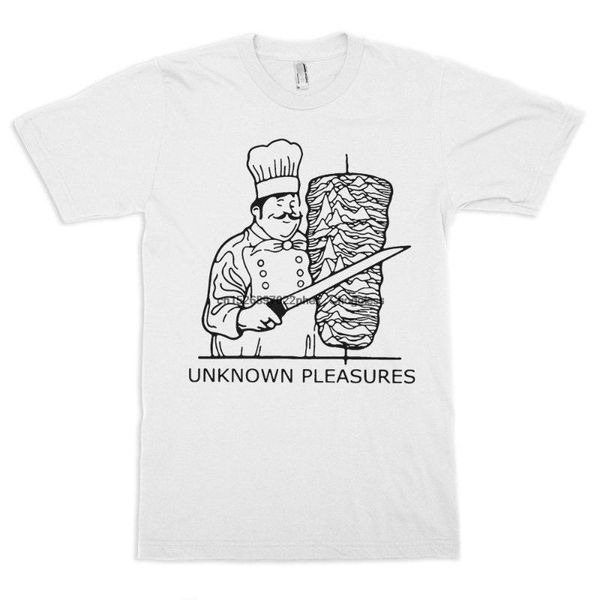 

men's t-shirts unknown pleasures kebab funny t shirt joy division style 100% cotton tee and women's sizes, White;black