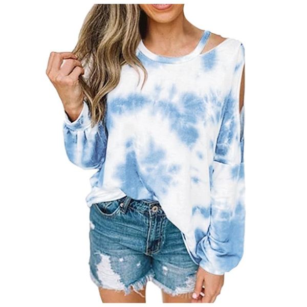

women's hoodies & sweatshirts tie-dyed printed sweatshirt long sleeve pullover blouse sudaderas para mujer oversized female #3, Black