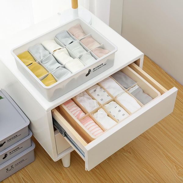 

storage drawers simple plastic underwear socks box stackable finishing formatted organizer dividers closet