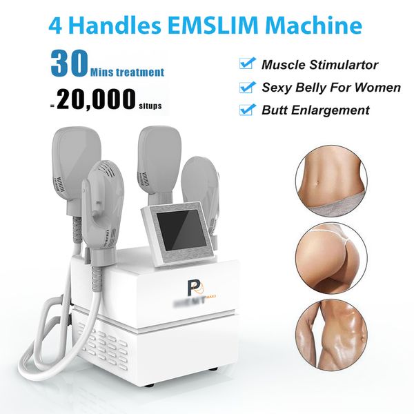 Последнее обновление Emslim Slimume Machine EMS Электромагнитная мышца Стимуляция мышц Удаление жировых клеток Неинвазиптирующее устройство для тела с 4 ручками