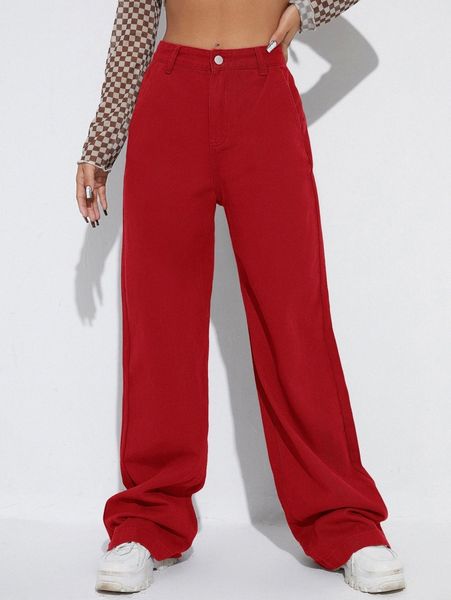 

high waist wide leg jeans u5ej#, Blue