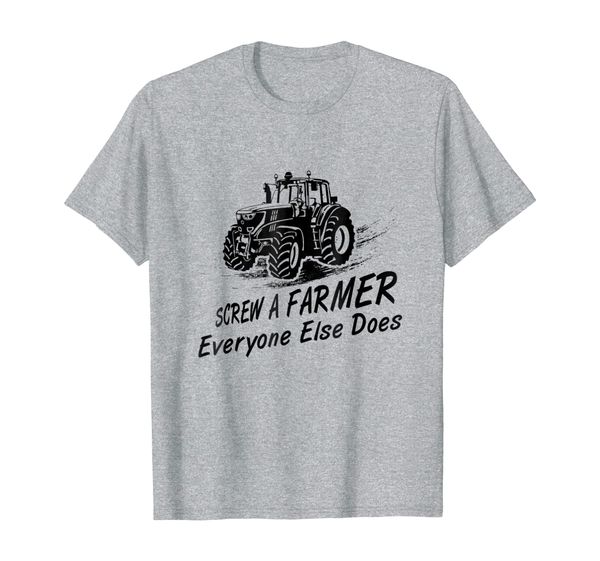 

screw a farmer everyone else does shirt - gift for farmers, White;black