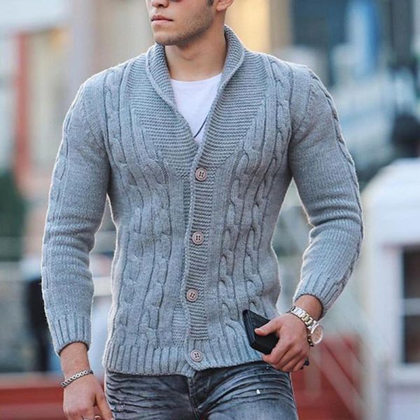 

men's sweaters autumn winter long sleeve warm overcoat for men solid jumpers sweater cardigan fashon v neck button knitwear, White;black