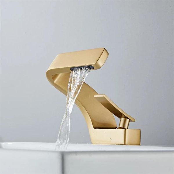 

basin faucet modern black bathroom mixer tap brushed gold/nickel/chrome wash and cold sink faucets