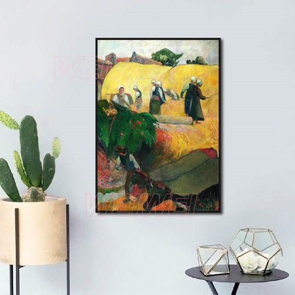 

paintings figure painting golden poster farmers harvest wheat home decoration can be customized for the bedroom and living room