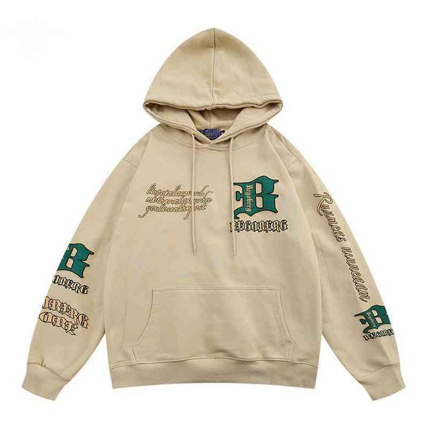 

hip hop mens hoodie sweatshirt streetwear vintage letter print fleece hooded 2021 harajuku cotton pullover hoodies, Black