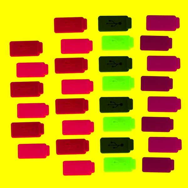 

30pcs silicone dust plug usb port moistureproof charger protector cell phone anti-dust gadgets