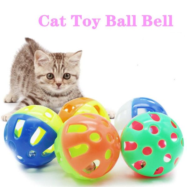 

cat toys 1/3/5pcs pet toy ball plastic bell hollow 4cm fun throw catnip