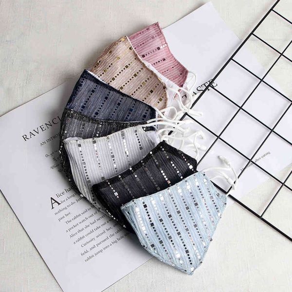 

thin personality sequin washable hanging ear anti haze dust mask