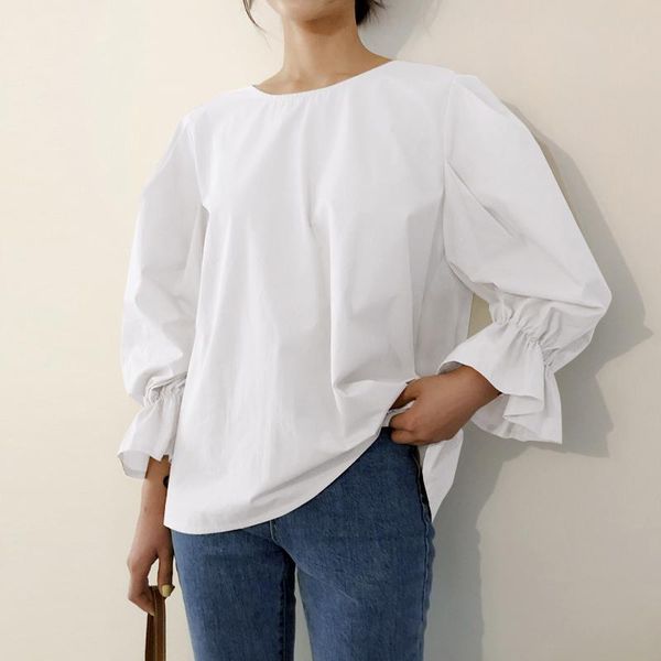 

causal loose blouse vonda stylish bohemian tunic elegant women long sleeve shirt stand collar blusas femme plus size women's blouses &, White