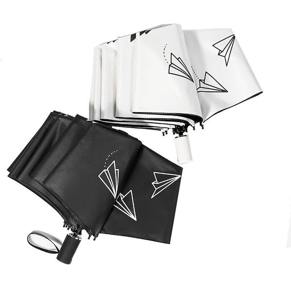 

umbrellas man umbrella rain women anti-uv waterproof three folding female parasol male sunny uv protection compact outdoor