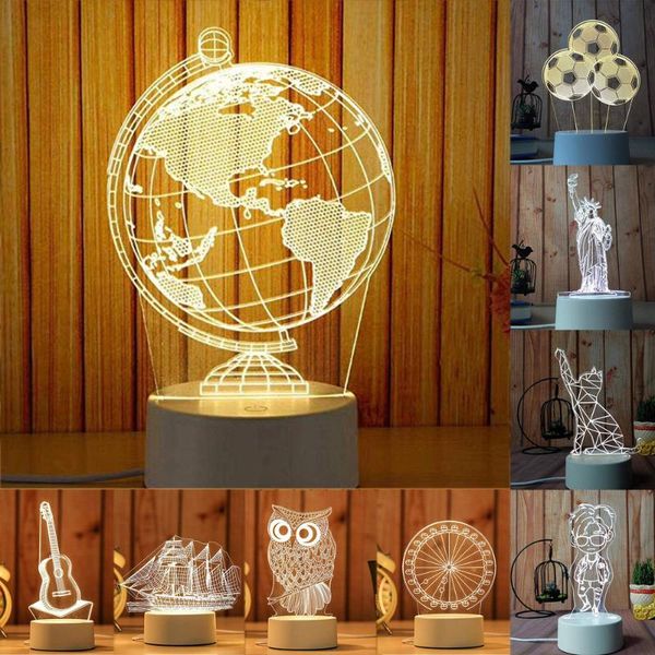 

strings cool festival lights 3d usb acrylic night light led table desk bedroom decor gift warm white lamp luces frescas del