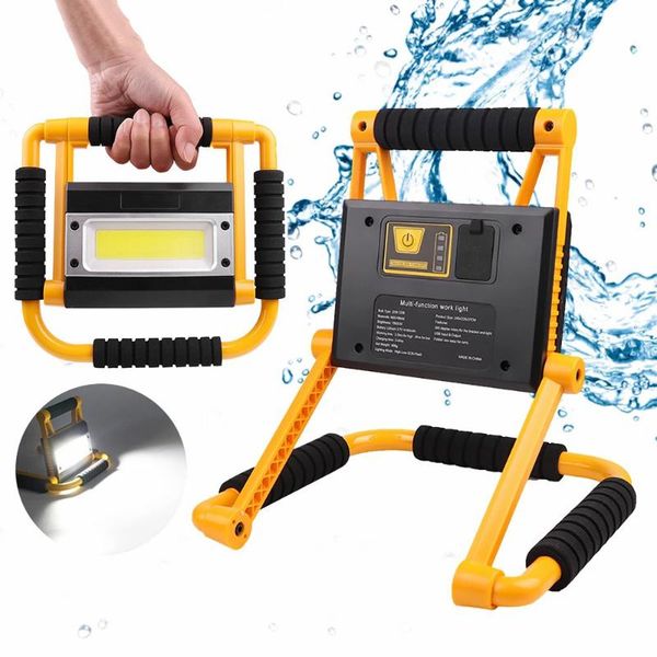 

portable lanterns d2 spotlight cob work light working lamp rechargeable waterproof camping outdoor searchlight