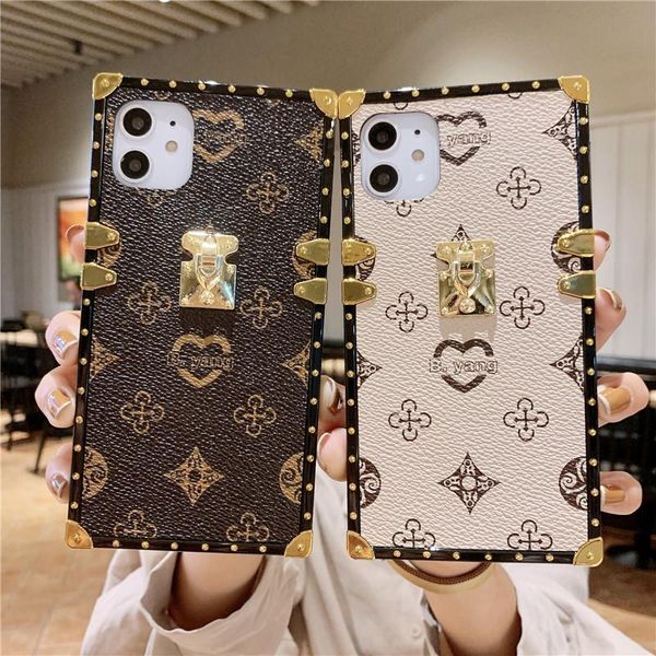 

square luggage love phone cases for iphone 12 11 pro promax x xs max 7 8 plus samsung s20 note20