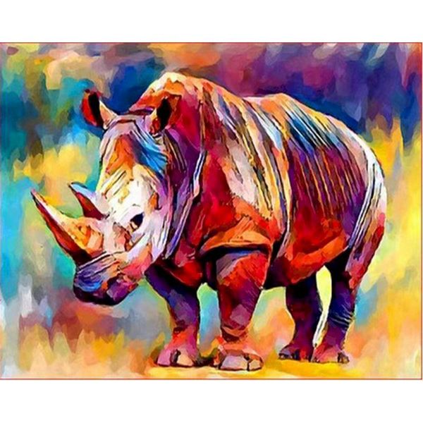 

paintings gatyztory diy painting by numbers colourful animals 40x50cm frame paint kit on canvas wall art unique gift