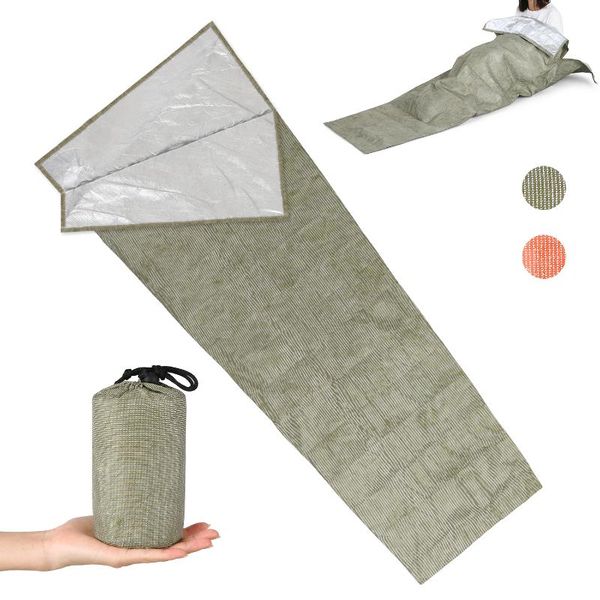 

portable outdoor camping sleeping bag keep warm waterproof emergency survival sack hiking equipment bags