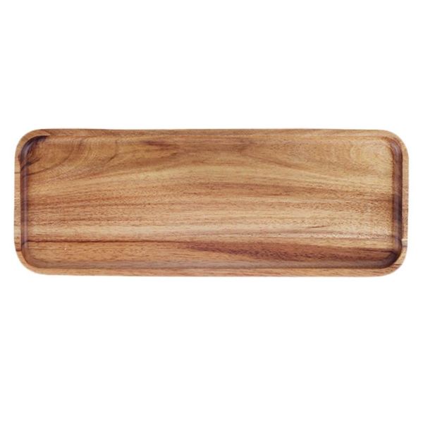 

wooden tableware creative rectangle bread fruit tray (light brown) dishes & plates