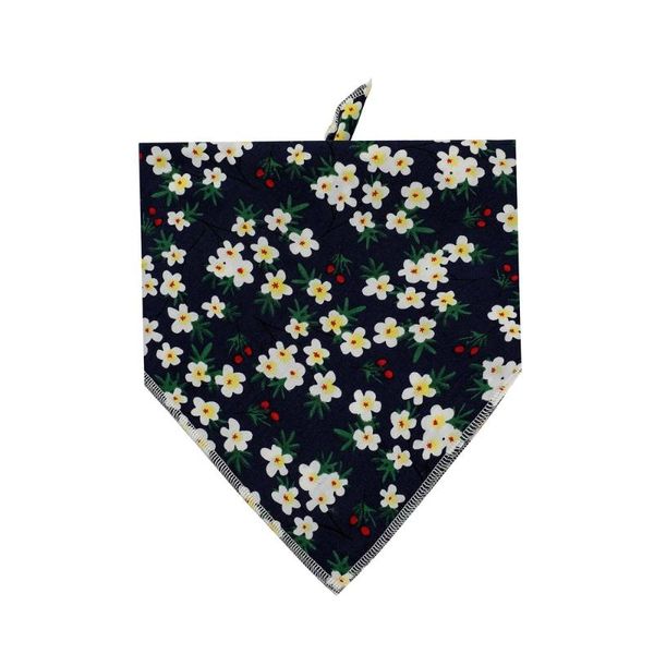 Hundebekleidung, personalisiertes Blumen-Bandana mit Blumenmuster, Krawatte auf hübschem, schwarzem Gänseblümchen-Haustier-Schal-Zubehör