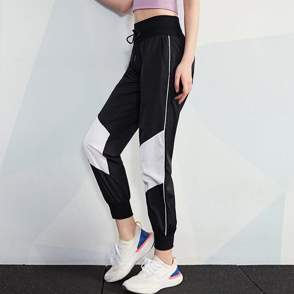 

arrival running pants women's pocket loose yoga gym fitness training trousers workout women jogging legging sweatpants, Black;blue