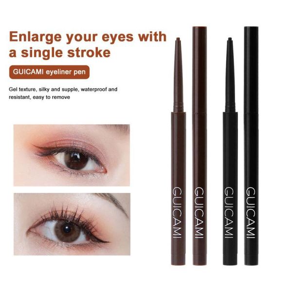 

1pcs black deep brown glue eyeliner waterproof non-smudge long-lasting easy to color silky texture eye liner pencil