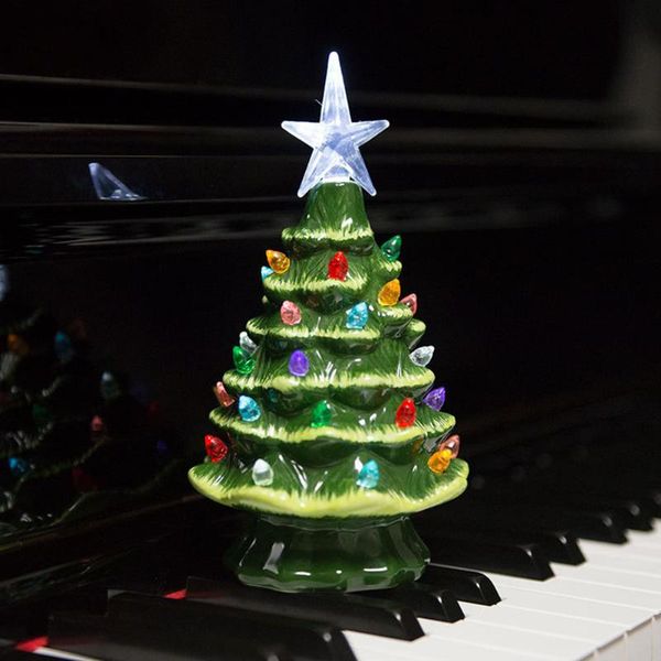 

christmas decorations tree miniature with light holiday party decor atmosphere lamp for home office year gift