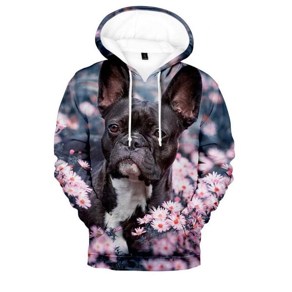

men's hoodies & sweatshirts sweater 2021 spring and autumn season 3d printing puppy trend fashion all-match hoodie sweatshirt, Black