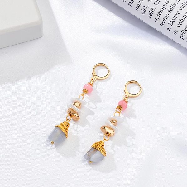 

dangle & chandelier jaeeyin 2021 arrivals trend irregular geometric bohemia baroque pearl ethnic holiday jewelry gold color acrylic stone cr, Silver