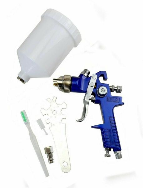 

professional spray guns gun with adapter and tank h-827w 1.4mm/1.7mm/2mm nozzle 600ml gravity pneumatic sprayer kit auto furniture painting