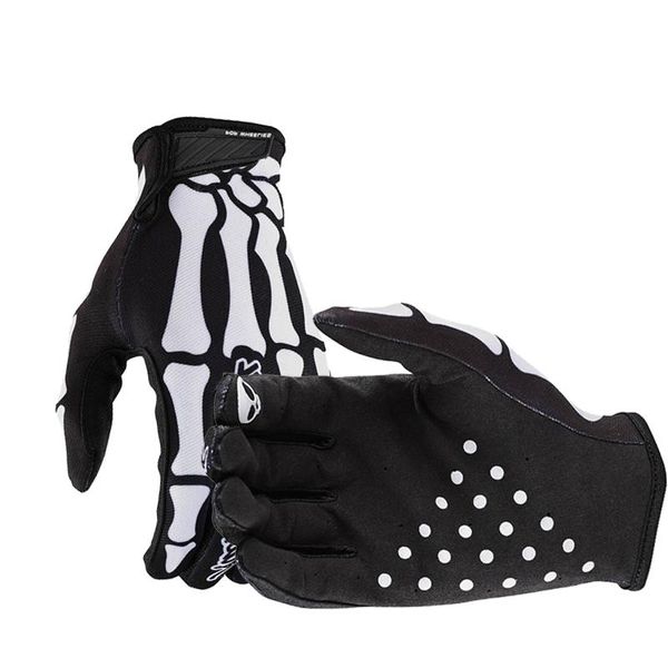 

cycling gloves outdoor bike electric skull fashion racing road off-road motorcycle bicycle, Black