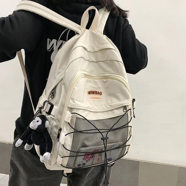 

backpack waterproof nylon woman schoolbag for teenage girls boys fashion double shoulder bag college student lady book pack