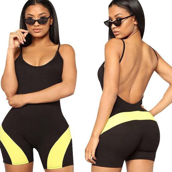 

strap summer sport women sheath rompers short playsuits jumpsuits women's &, Black;white