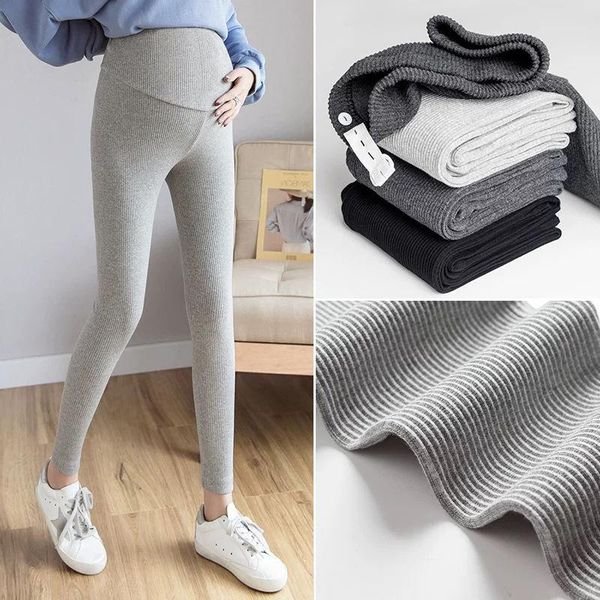 

2pcs summer thin cotton maternity legging yoga sports casual skinny pants clothes for pregnant women high waist belly pregnancy bottoms, White