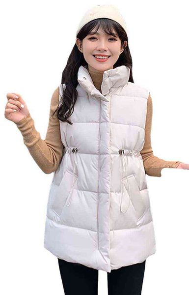 

2021 down cotton et vest stand collar women's thickened cotton, Black