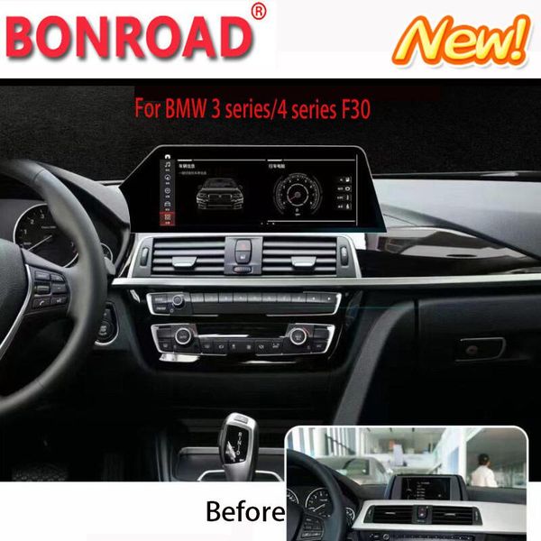 

car video bonroad blue ray screen 1920*720 android 10 multimedia player radio 4+64g nbt for f30 f31 f34 f32 f33 f36 navigation