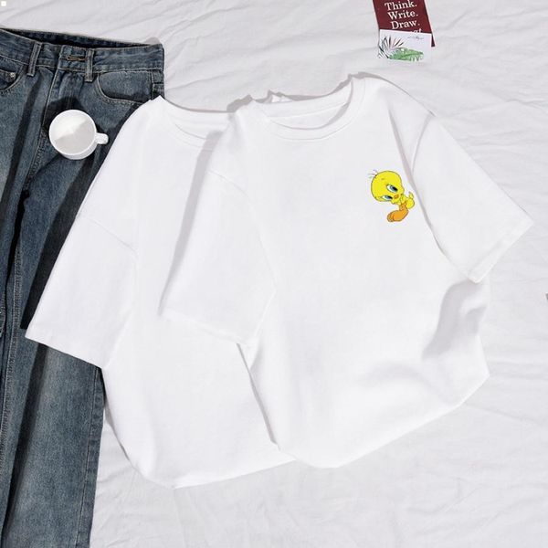 

classic designers t shirts cotton t-shirt camisas de hombre fitness clothes plus size women clothing hip hop tshirt loose type crop male tee, White
