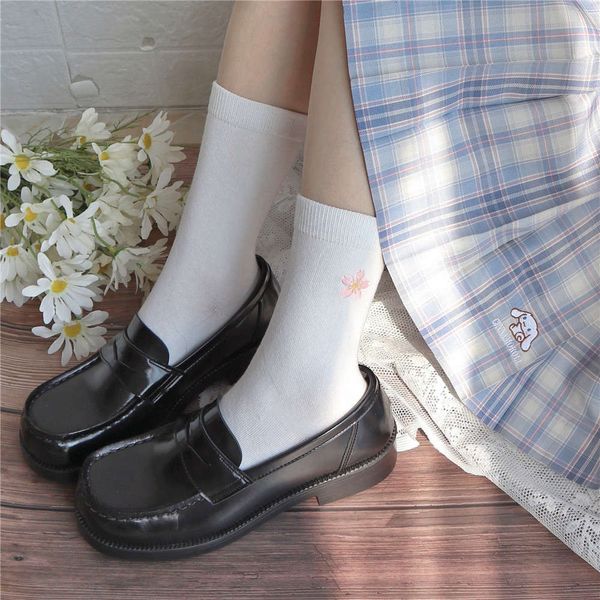 

embroidery cotton black white uniform thin