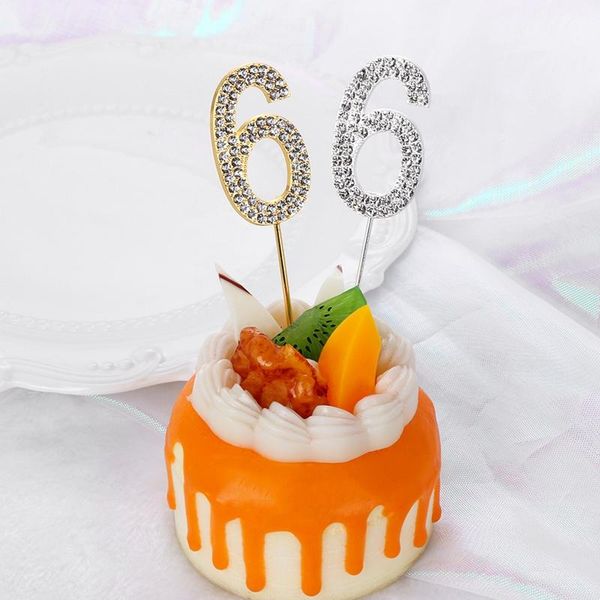 

other festive & party supplies 1pc number glitter gold silver rhinestone 0-9 digital cake ers baby shower birthday decoration wedding ca