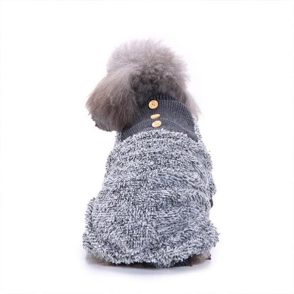 

dog apparel cute solid color jumpsuit pajamas winter warm fleece small cat coat jacket yorkshire shirt hoodie clothes for pitbull