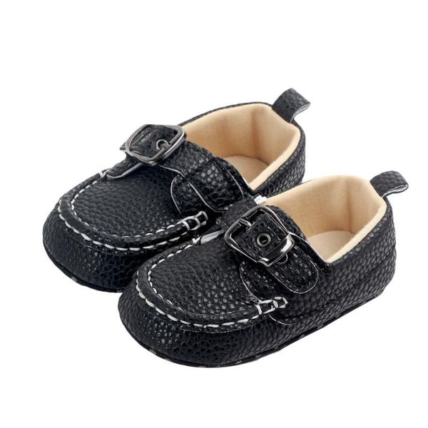 

baby boy toddler infant first walkers spring solid pattern soft sole non-slip pu casual shoes