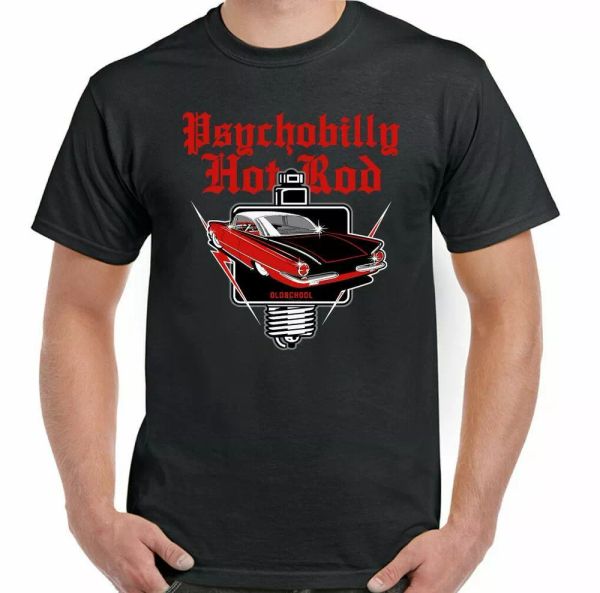 

rod t-shirt psychobilly garage man funny dragster od car fan, White;black