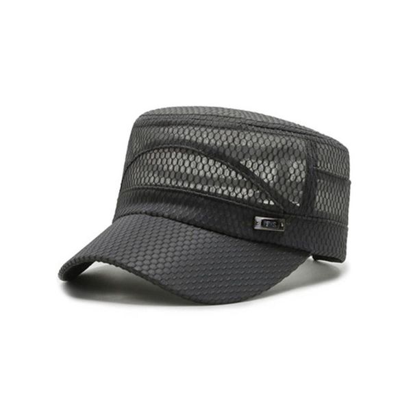 

casual sport hat brim beret outdoor mesh peaked cap flat men women baseball caps breathable sunscreen hats, Black;white